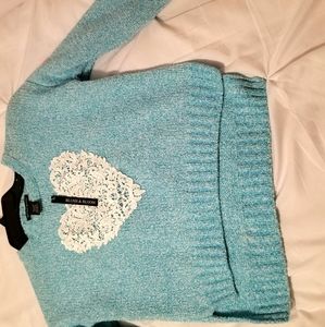 ( Girls ) Blush & Bloom Heart Crop Top Sweater